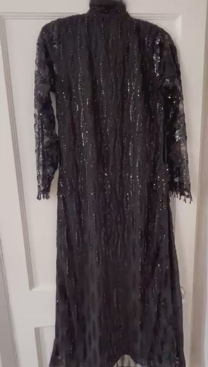Inaya – Luxe Hand-Embellished Full-Length Feather Jacket